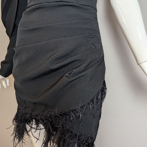 Club L London Black One-Shoulder Mini Dress - Picture 7 of 13